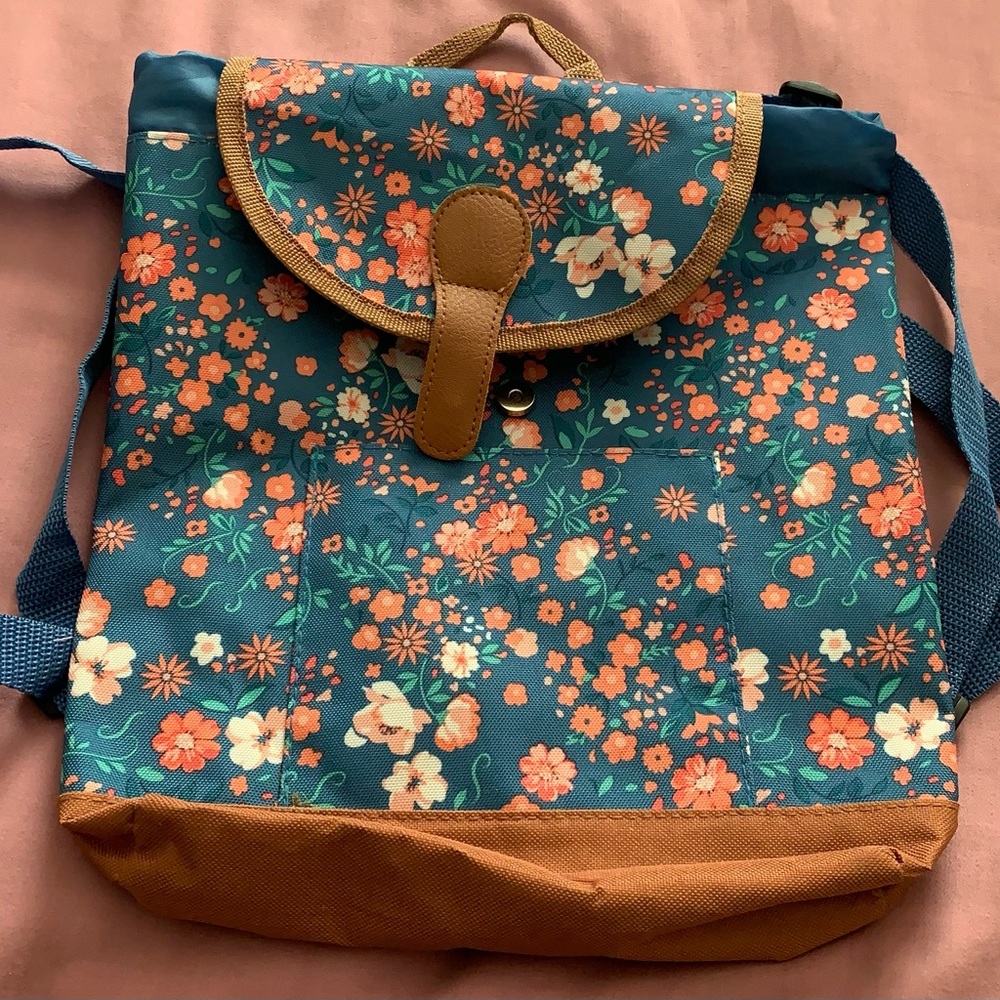 NWOT Floral Backpack